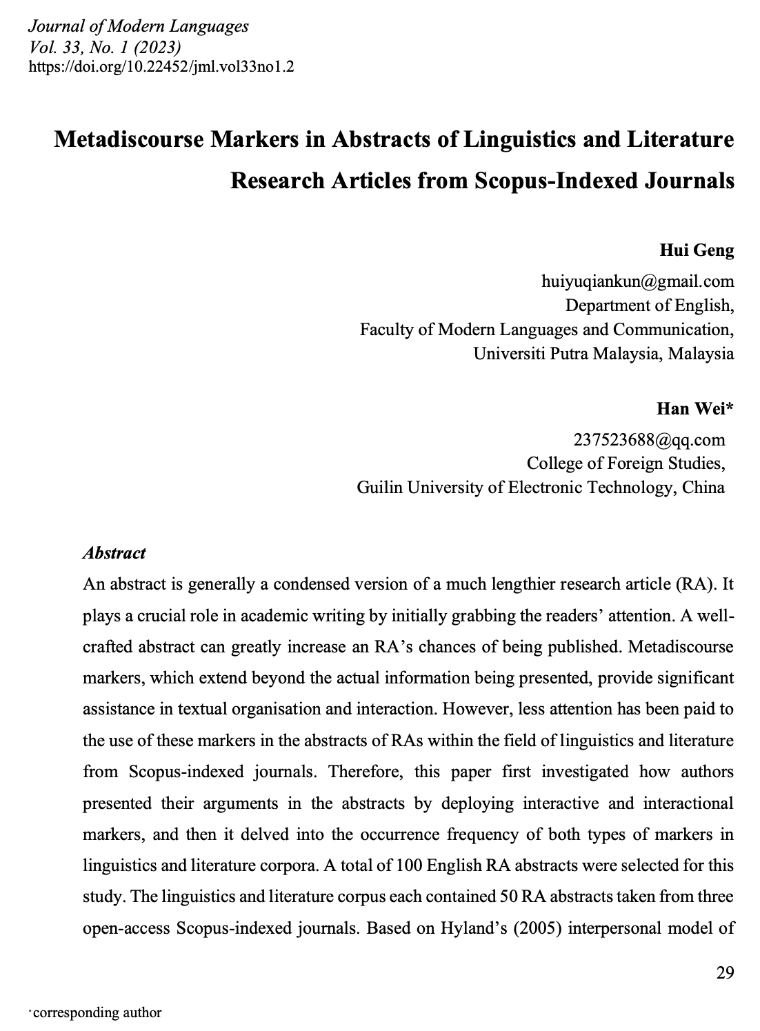 Article 2_Metadiscourse Markers in Abstracts